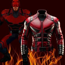 New Daredevil Born Again Inspired Leather Jacket  Cosplay Halloween 2026 picture