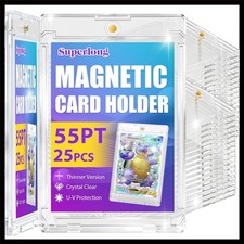 Clear Slim Magnetic Card Holders for Trading Card Storage - Protect and Organ... picture