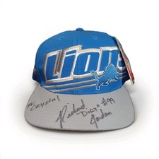 Reebok Pro Line Detroit Lions Vintage 90s Snapback Blue Hat Signed New With Tags picture