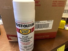 NEW 6 Pk 12Oz Flat White Rust-Oleum Stop Rust Anti-Rust Spray Paint 7790-830 picture