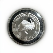 Mahi Mahi Hawaii Fish Collector Rare Proof Coin 1 Troy Oz .999 Fine Silver Round picture