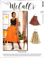 McCall's M7906 Misses 6 to 14 Easy Button Front Skirt Uncut Sewing Pattern picture