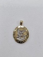 10kt Saint Michael Gold Pendant Real Gold Bail fit Up To 2mm Brand New picture