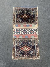 Antique Per’sian Tribal Saddle Bag Rug, Kurdish Shahsavan Nomadic Weaving picture