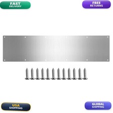 GALOFAY Door Metal Kick Plate 10x34 inches Aluminum Plates Silver picture