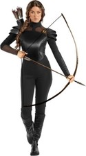 Women`s Katniss Everdeen Costume Adult Hunger Games Bodysuit Halloween S - 3XL picture