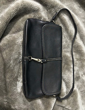 Vintage Coach 7573 Hamptons Demi Clip Shoulder Bag Black Leather Y2K picture