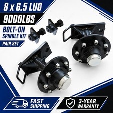 8 x 6.5 Lug Shipping Container Wheels Bolt-on Spindle Kit Pair 9000LB picture