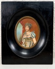 Antique Josephine Bonaparte French Miniature Portrait Painting 19th C. Napoleon picture