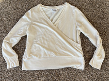 Athleta Recharge Ivory Wrap Sweatshirt Woman's Size XL Athleisure  picture