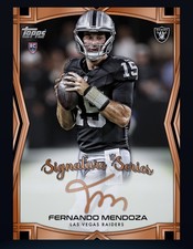 Topps NFL Collect 2026 Fernando Mendoza RC Bronze Signature Series RARE  picture