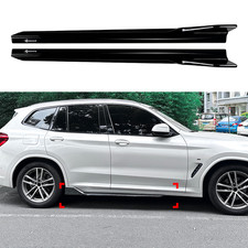 For BMW X3 G01 X4 G02 M Sport 2018-2024 Gloss Black Add-On Side Skirt Extension picture
