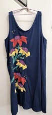 Rare Vintage ALFREDO'S WIFE BLUE DENIM Oversized Dress Size XXL Wearable Art picture
