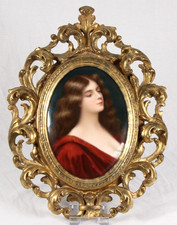 FRANZ WAGNER (attr.) for KPM Berlin Porcelain Plaque Gracieuse after Asti c.1900 picture