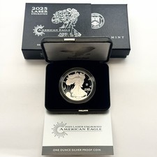 2025-W American Silver Eagle Proof ASE $1 Laser Engraved Privy 1oz Coin In OGP picture
