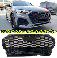 For Q5 2021-2024 RSQ5 Style Gloss Black Front Grille Grill Honeycomb Mesh picture