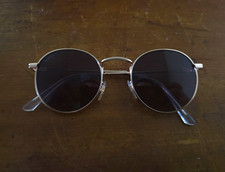 WMP Eyewear Nevada Round Polarized Sunglasses Gold Metal Frame Black Lens picture