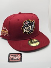 New Era Altoona Curve MiLB Red 59Fifty Fitted Baseball Hat Cap Sz 7 5/8 All-Star picture