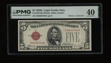 DBR 1928-E $5 Legal Fr. 1530 HA Block PMG XF-40 Serial H56839700A picture