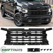 For 2022-2026 Chevy Silverado 1500 LTZ Gloss Black Front Bumper Grille 85516929 picture