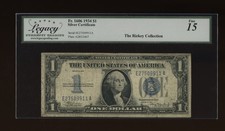 DBR 1934 $1 Silver Funnyback Fr. 1606 EA Block Legacy 15 Serial E27509911A picture