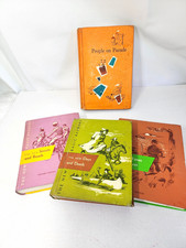 Vintage Basic Readers Lot 4 Hardcover School Books 1955 1962 1964 Mid Century picture