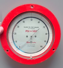 Vintage Roylyn Lindsay Precision Gauge 10,000 PSI Test Gauge PSI x 100 # 1659 picture