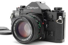 [Near MINT] Canon A-1 Black 35mm Film Camera SLR NFD New FD 50mm F1.4 Lens JAPAN picture