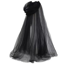 Halloween Hooded Cloak Costume – Oversized Lace-Up Black Cape for Cosplay, Gothi picture
