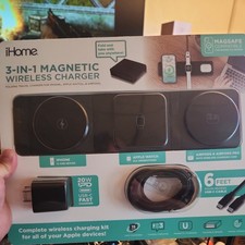 iHome 3-in-1 Magnetic Wireless Charger Kit  New in Box picture
