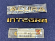 92-93 Acura Integra GS-R Emblems GOLD “Acura, Integra, GS-R” Set of 3 New picture