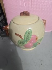 Vintage Roseville Ohio Pottery Robinson Ransbottom Red Apple Cookie Jar 1940's  picture