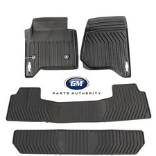 2015-2020 Chevrolet Suburban All Weather Mat Pkg Front 2nd 3rd Row Black OEM GM picture