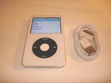 APPLE iPOD  CLASSIC  5.5 GEN.  WHITE  CUStOM THIN  80GB. DRIVE...NEW BATTERY picture