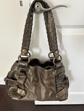 AUTHENTIC KOOBA SIENNA BRONZE LEATHER SHOULDER BAG TOTE SATCHEL WHIPSTITCH picture