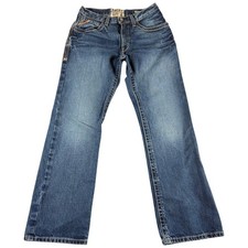 Ariat M4 Relaxed Bootcut Jeans Mens 31/32 Blue Medium Wash Workwear Durable picture