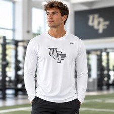 Nike UCF Knights Long Sleeve T-Shirt Size L White Dri-Fit picture