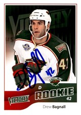 Drew Bagnall - Signed 2011-12 Upper Deck Victory Rookie Card #218 picture
