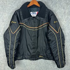 Polaris Jacket Mens L Black Vintage 70s Snowmobile Racing Quilted Insulated picture