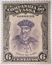 Travelstamps: 1921 Nyassa Stamps Sc# 114, 6c, Vasco da Gama Black-Purple, MOGH picture