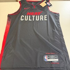 Miami Heat Nike Authentics Swingman City Edition Culture Team Jersey 48 L NWT picture