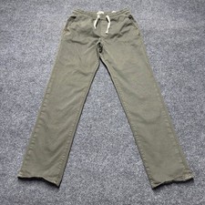 Marine Layer Saturday Slim Fit Pants Men Medium Olive Green Organic Cotton Pant picture
