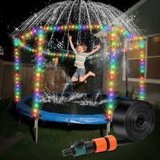 Trampoline Sprinkler with Lights - Trampoline Lights & Water Sprinkler, 16 Color picture