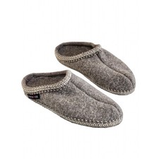 Haflinger Walkstoff Boiled Wool Slippers Taupe Brown Made in Germany Unisex Sz 8 picture