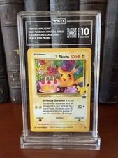 Pokémon Birthday Pikachu Celebrations Classic Holo Black Star Promo 24/53 TAG 10 picture