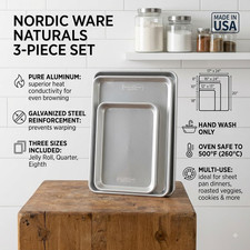 Nordic Ware Naturals 3-Piece Sheet Pan Set picture