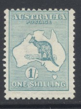 Australia 1913 1/- blue-green SG11a Mint Cat £140 picture