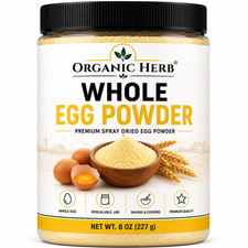 Organic Herb Whole Egg Powder Dried Eggs High Protein Cooking Baking 8 oz (227g) picture