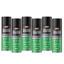 LAUCO Spray Adhesive Contact 13oz, Pack of 6, Industrial Strength Heavy Duty picture