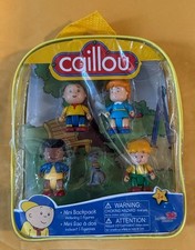 2012 Caillou & Friends Posable Figure w/Mini Backpack NEW SEALED Ships FREE picture